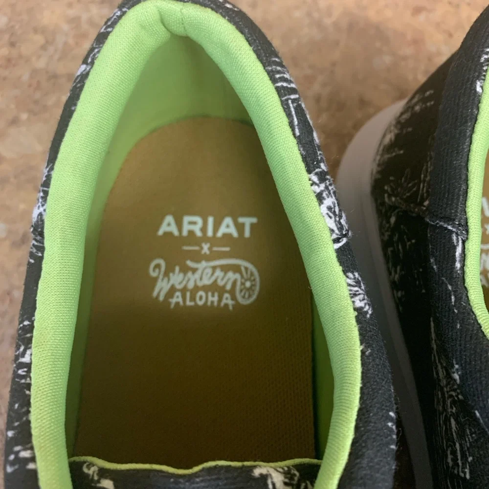 Ariat Black and Neon Green Sneakers - Picture 4 of 6